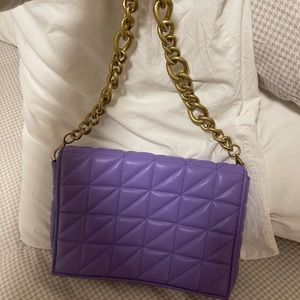 ZARA QUILTED CHAIN STRAP BAG